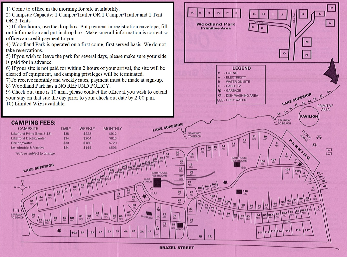 Grand Marais Campground Map